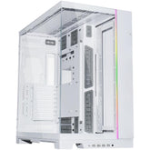 Lian Li O11 Dynamic EVO XL (White) Full Tower 2 Sided Tempered Glass Gaming Case w/ Reversable Chassis Mode , Dual Chamber & Side ARGB Strip, Up To 7 Drives Capacity & 420mm Radiator Support | O11DEXL-W White | - CompuMe